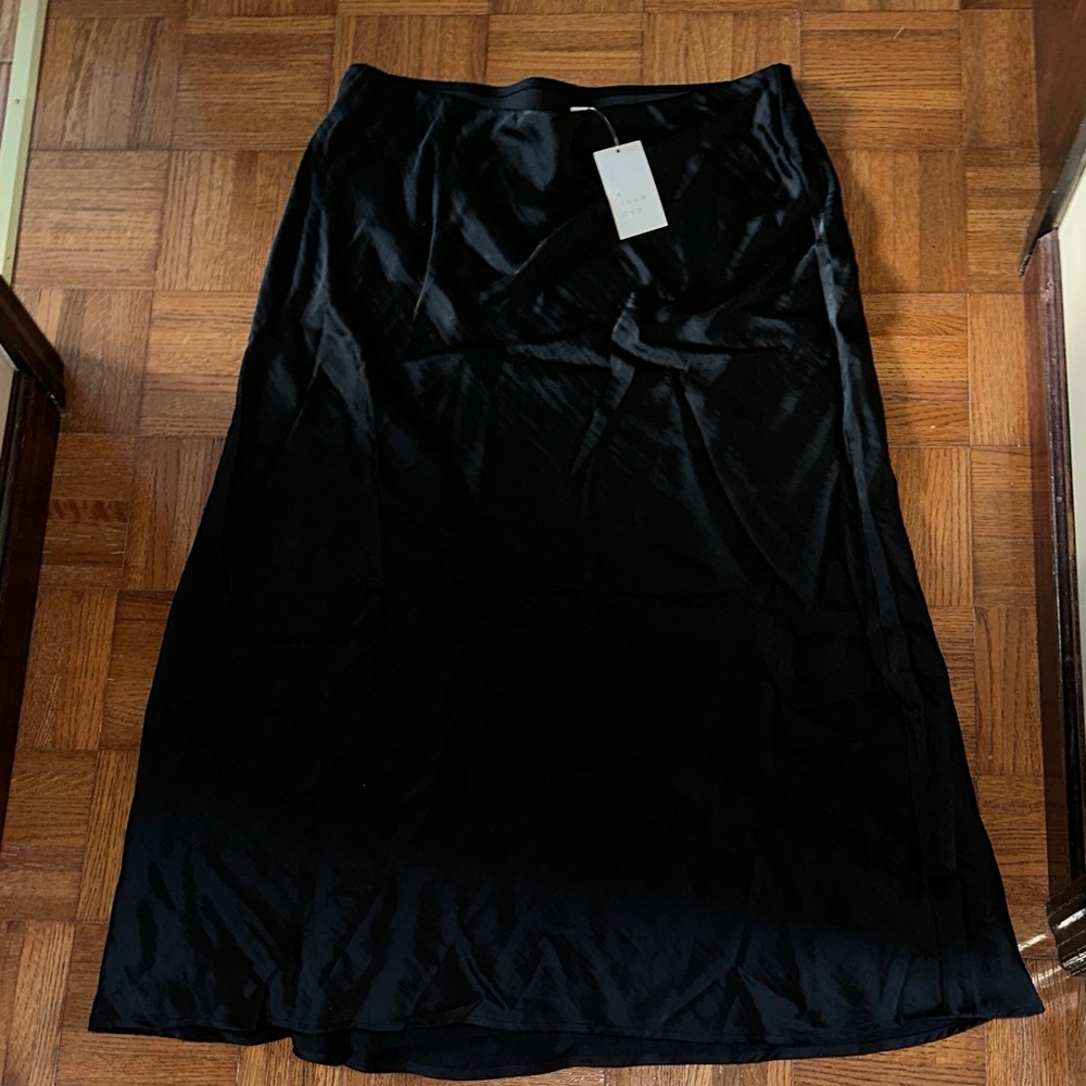 Target Black Satin Maxi Skirt